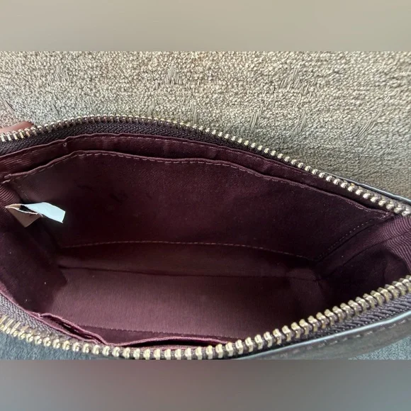 Coach Signature Brown and Red Two Way Wristlet/Handbag - Picture 11 of 14